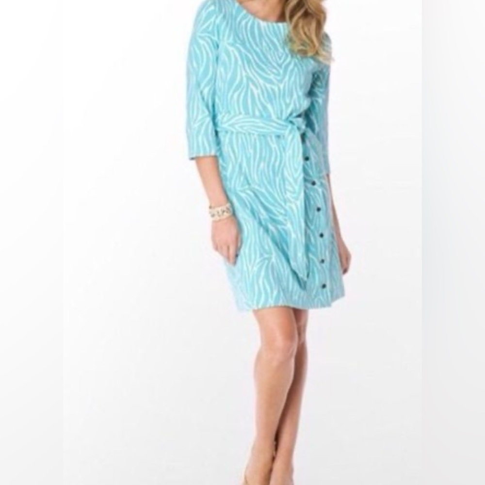 Lilly Pulitzer Aqua and White dress